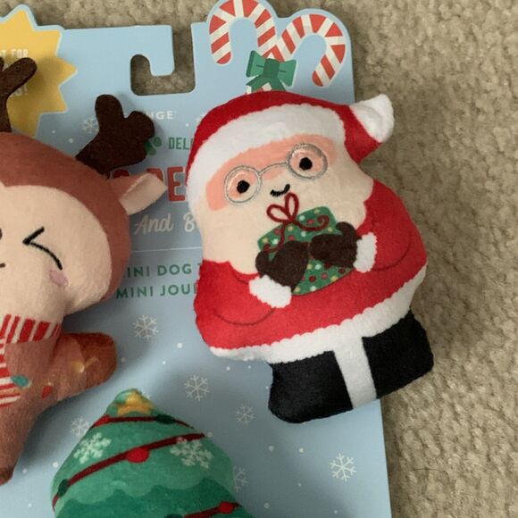Fringe Santa's Pet Shop Merry and Bright Christmas 3 Pack Mini Dog Toy Set Small - Picture 3 of 6